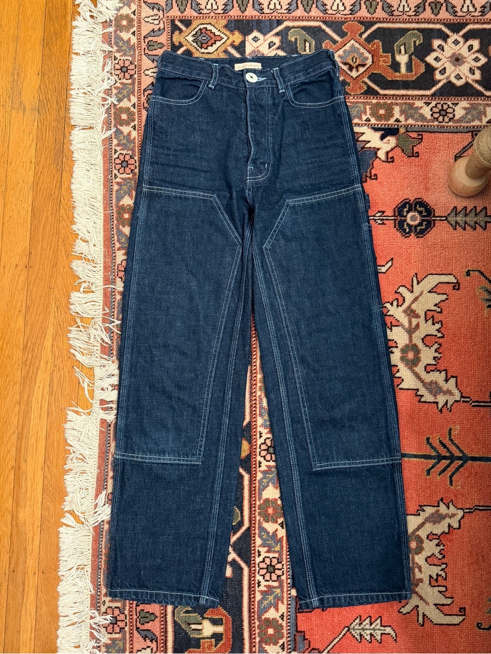 Jesse Kamm Handy Pants in Dark Blue Denim